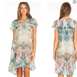 Sundance Feathers By Tolani Jasmita Seafoam Dress Size S‎ Boho Chic Fairycore